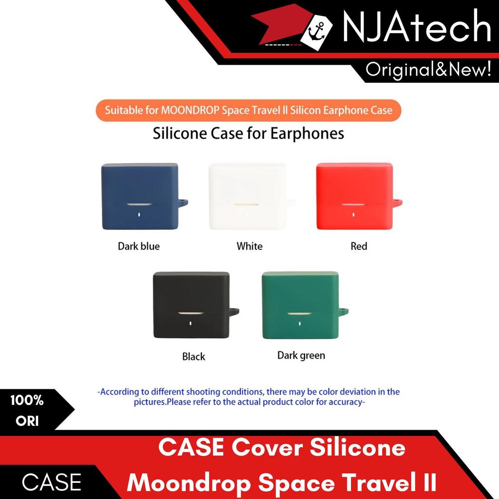 Case Casing Cover Silicone Protective TWS Moondrop Space Travel 2 / Space Travel 2 Ultra + Carabiner