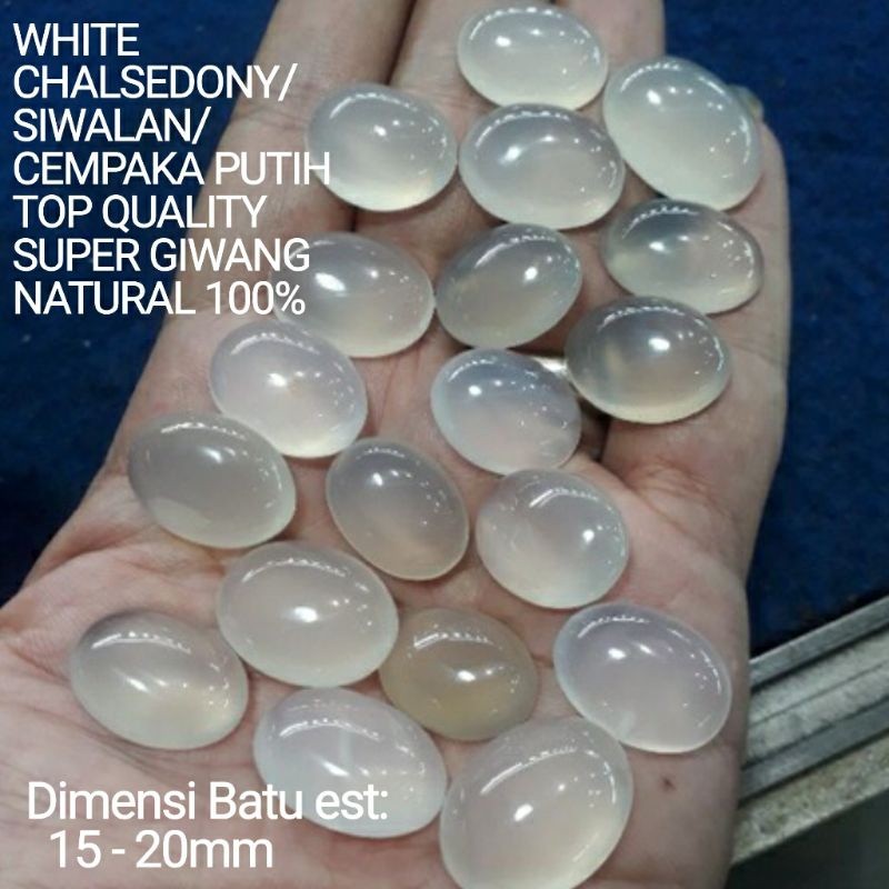 BATU CINCIN CEMPAKA PUTIH CRYSTAL NATURAL ALAM