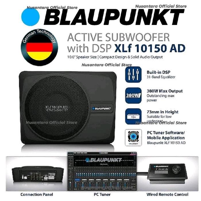 Blaupunkt Velocity Power Active Subwoofer XLF 10150 AD 10 Inci DSP 380W Max Output 24 Bit Resolution