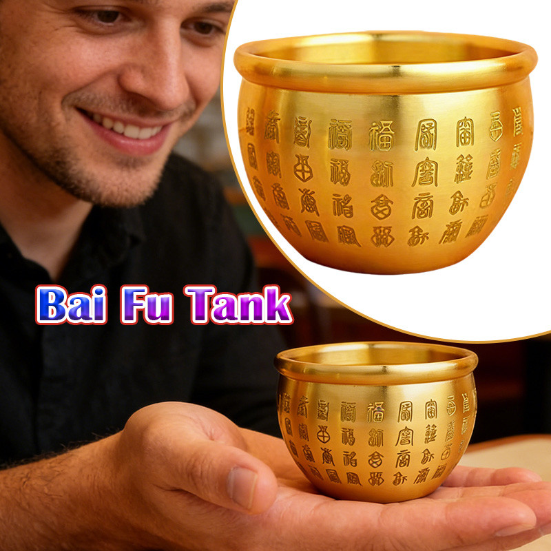 Mangkok Fengshui Cina Emas Fu Mangkuk Feng Shui Kuningan Tradisional Cina Bowl  Dekorasi Feng Shui R