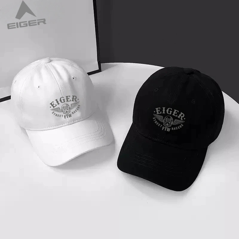 TOPI EIGER original Terlaris 2025 Topi Baseball Unisex Hitam Putih Nyaman Dipakai Seharian Pria Wani