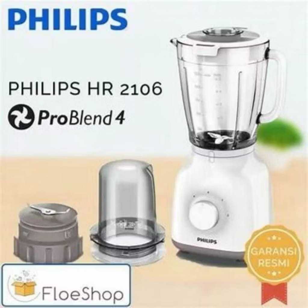 BLENDER PHILIPS HR-2106  TABUNG PLASTIK PUTIH ANTI PECAH