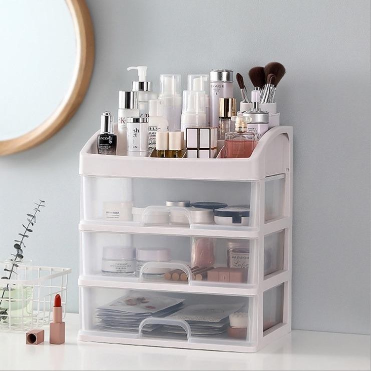 RAK KOSMETIK UNTUK MENYIMPAN MAKE UP DAN SKINCARE | RAK KOSMETIK 3 LACI