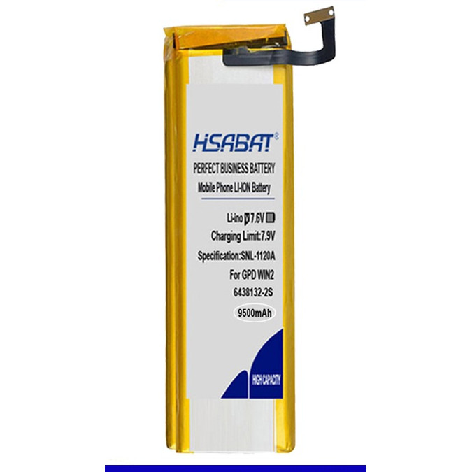 HSABAT 6438132-2S 9500mAh Battery for GPD WIN2 for GPD WIN 2 Handheld Gaming Laptop Windows 10 Syste