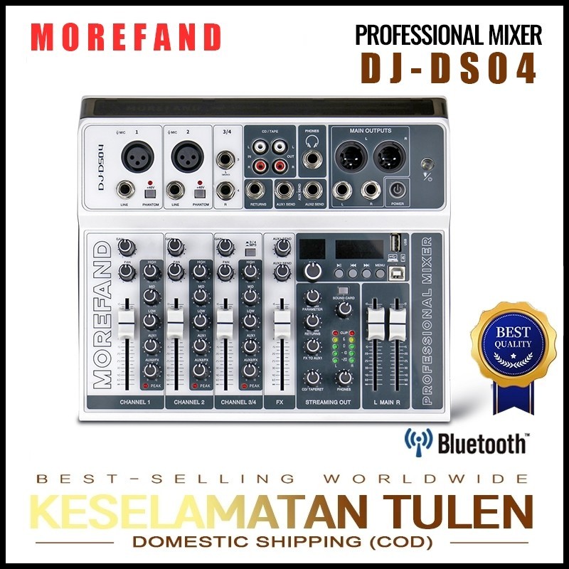 mixer sound audio system Bluetooth dsp USB 6 channel mini audio interface for recording 48v mixer wi