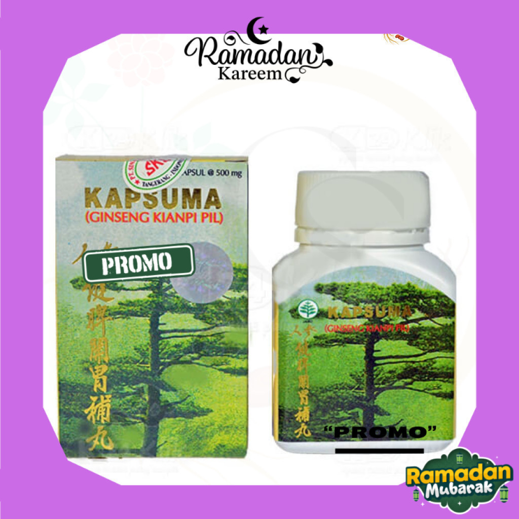 GRIYA HERBAL   READY STOCK  KAPSUMA (GINSENG KIANPI PIL)/(LAMBUNG/PENGGEMUK BADAN/NAFSU MAKAN) 60Kap