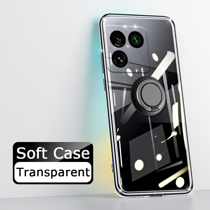 Untuk Sony Xperia 1 VIII Phone Case Ring Ultra Tipis HD Bening Transparan Car Kickstand Bracket Soft