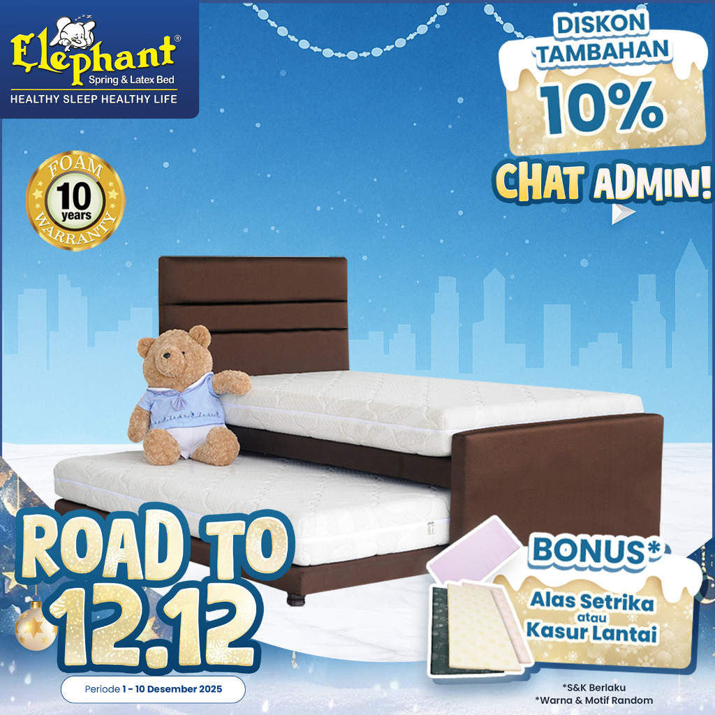 ( PROMO ) Elephant Springbed Set 4 in 1 Ultimate