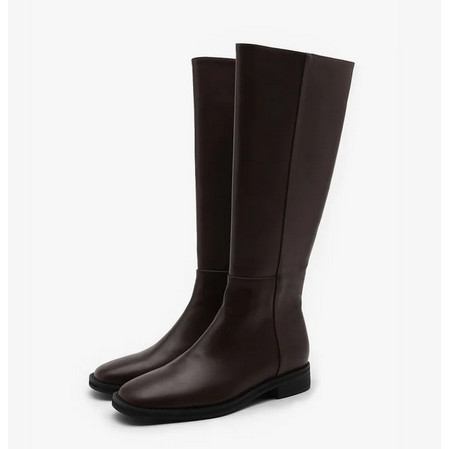 Sepatu Wanita Sappun Ellui Square Long Boots (3cm) Brown