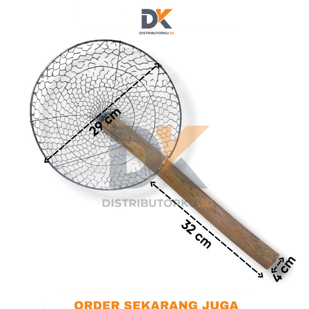 SEROKAN MINYAK GORENG KAWAT GAGANG BAMBU SUPER MURAH (DISTRIBUTORKU.ID)