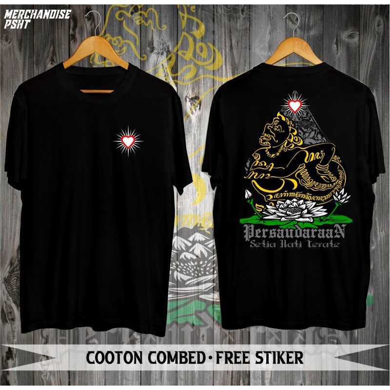 KAOS PSHT KAOS TERATE SILAT MOTIF GUNUNGAN SEMAR WAYANG HANACARAKA  KAOS HATI BERSINAR