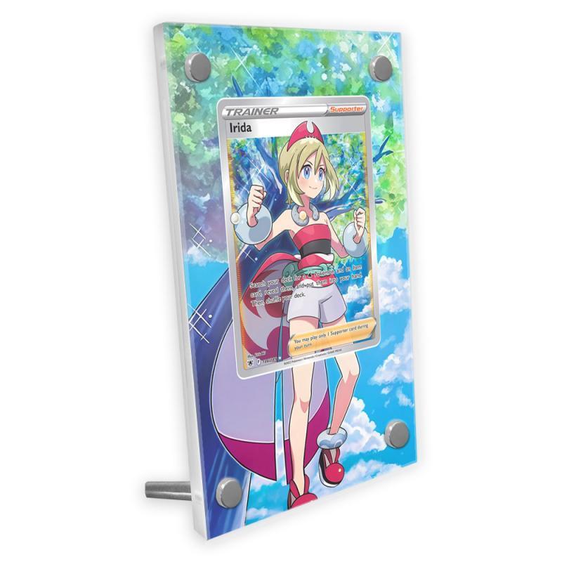 Anime Pokemon Ptcg S10P Sr Irida Game Collection Card Desktop Acrylic splay Rack Card Extended Paint