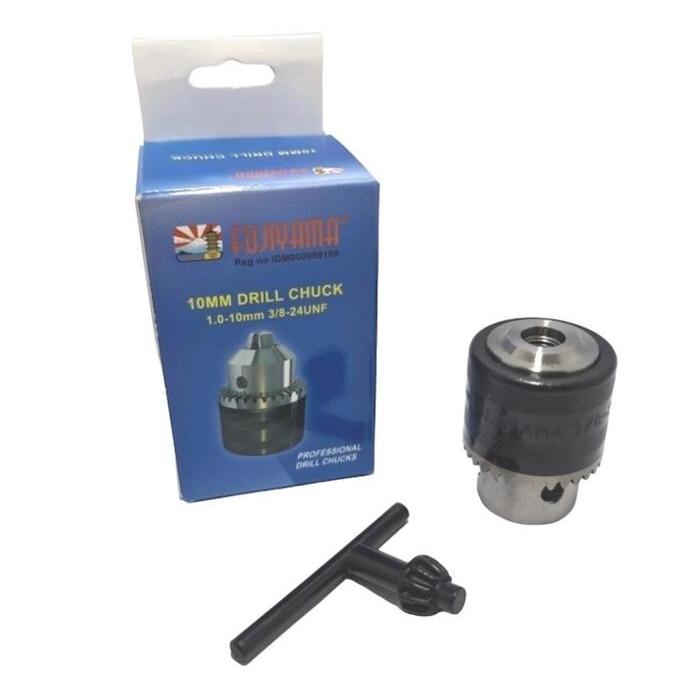 Kepala Bor 10mm FUJIYAMA Drill Chuck 10mm FUJIYAMA with key