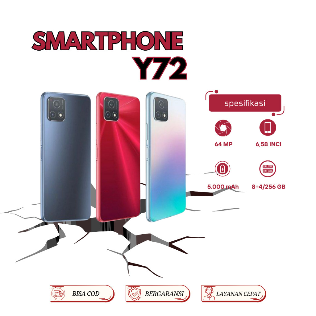 VIVO Y72 (5G) ORI RAM 8+4/256GB GARANSI 1TAHUN
