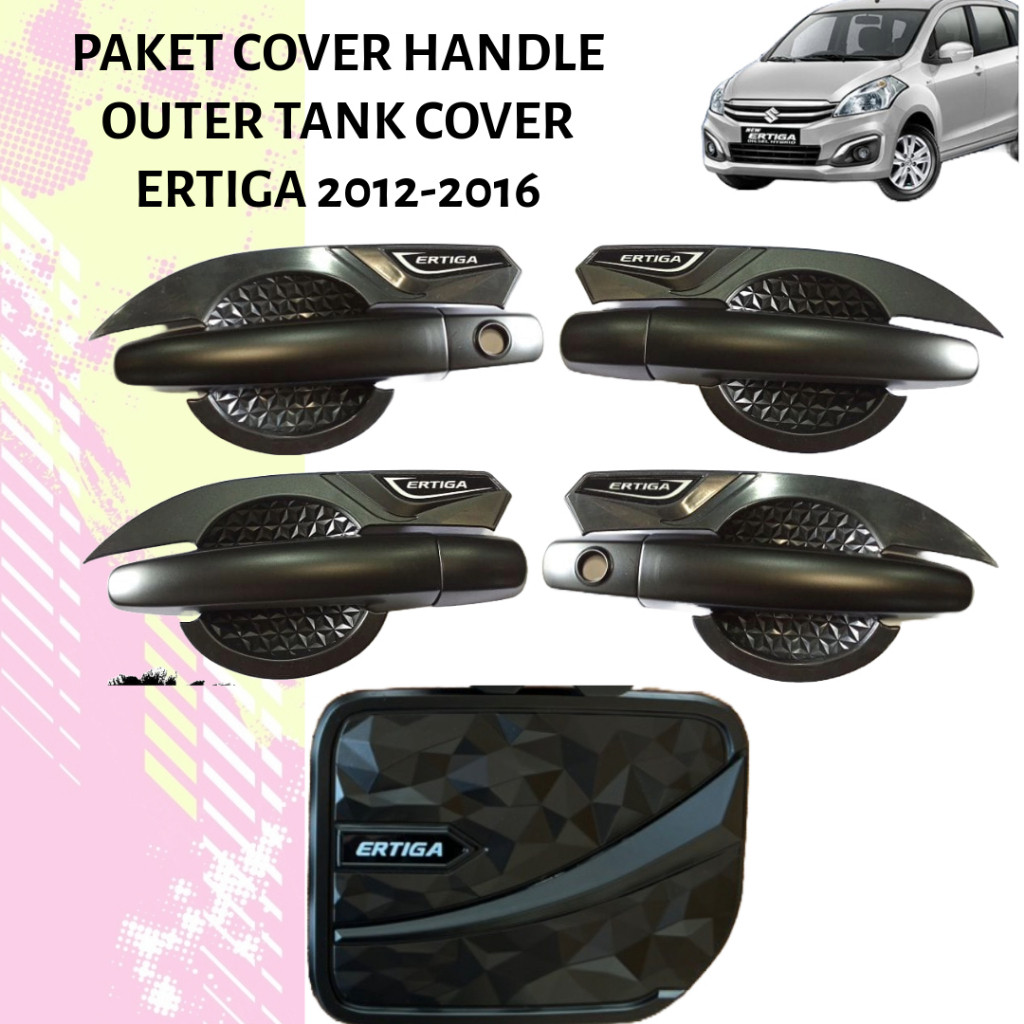 Paket outer handle + tank cover mobil ertiga 2012-2013 hitam