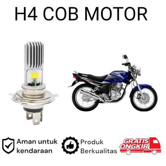 1pcs Lampu depan LED H4 COB motor Yamaha Scorpio Z Koko