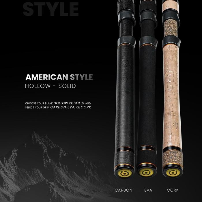 Joran Iroly Galaflex Hollow & Solid Fuji Full (Joran Kolam) - American Carbon Butt, Hollow 150 7-14L