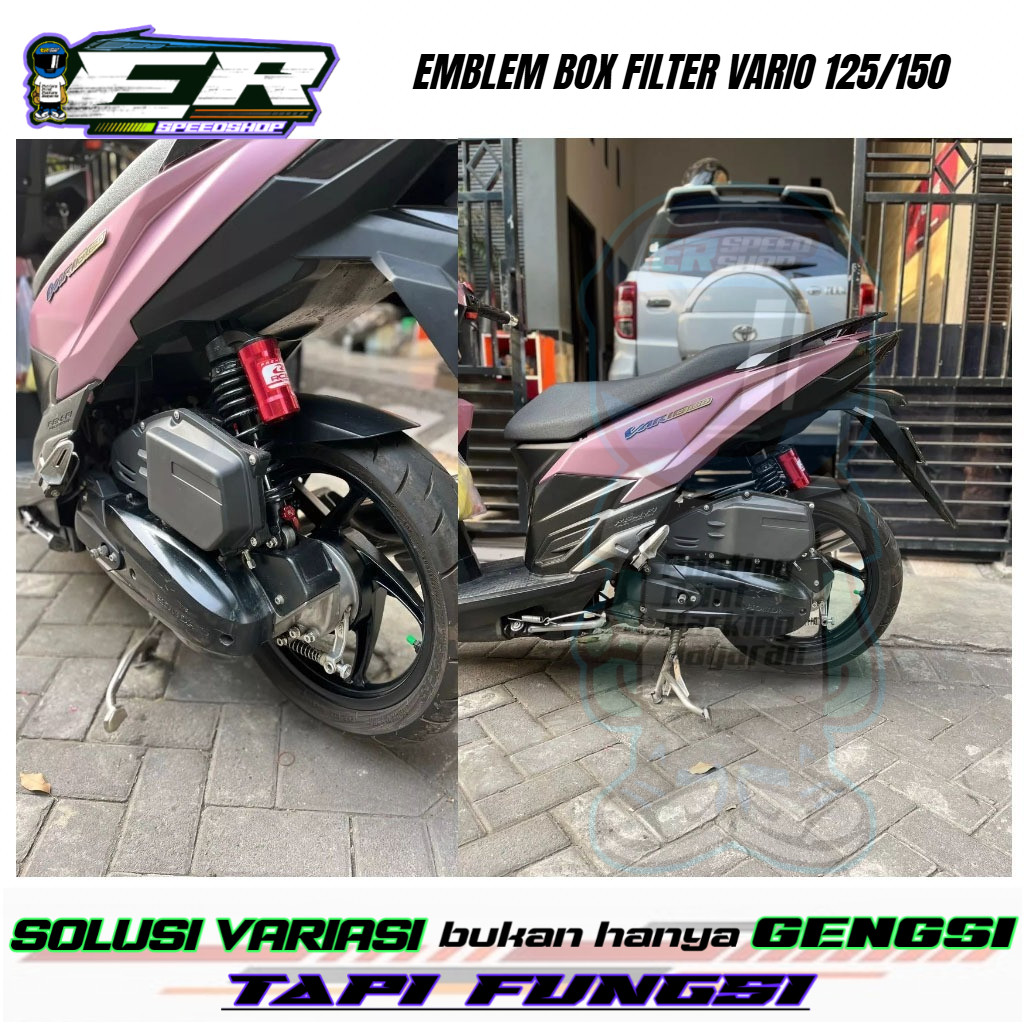Box Filter Vario 125 New Box Filter Vario 125 Old 150 PCX 150 Model Slim Set Emblem Stainless