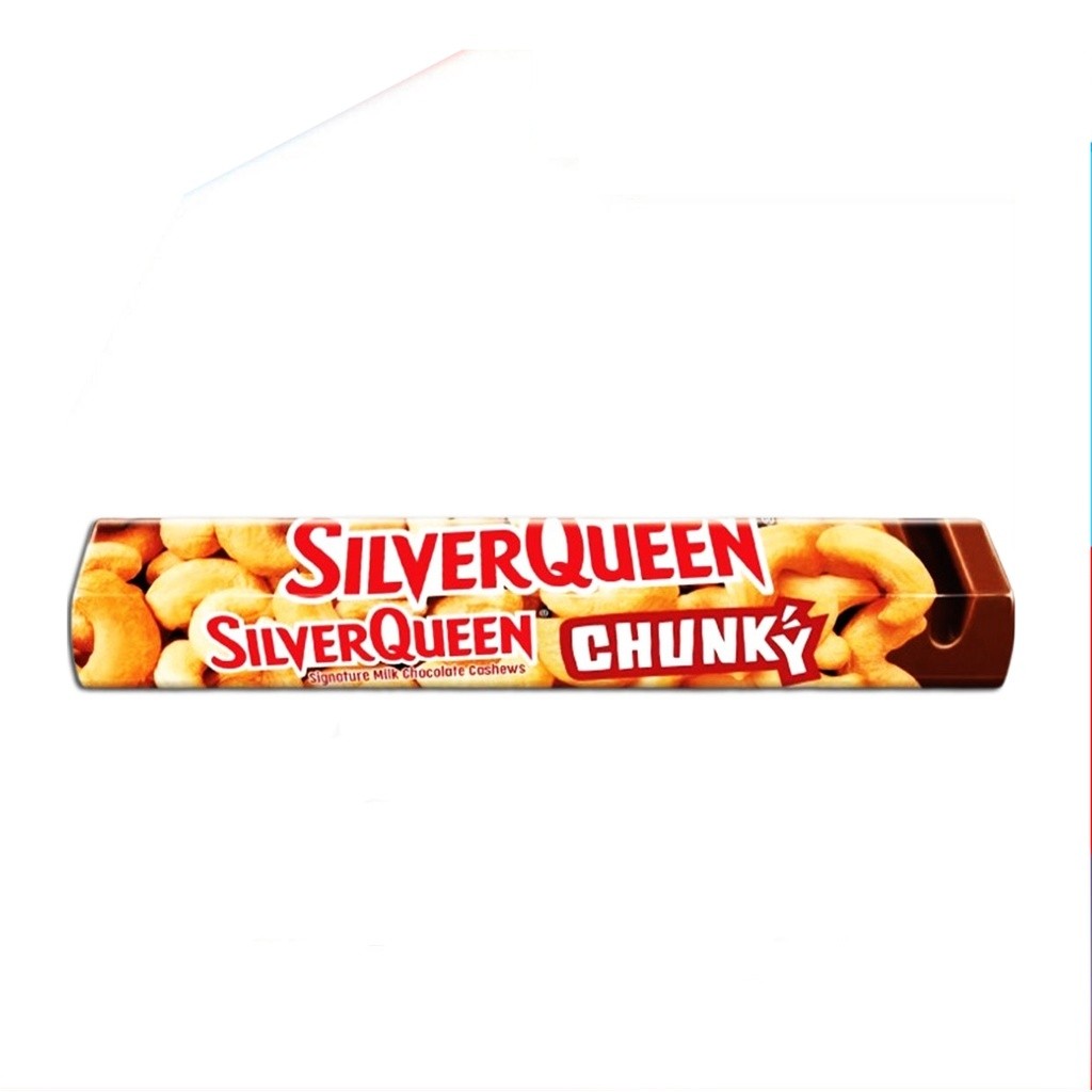 [UniGrosir] Silver Queen Silverqueen Chocolate Chunky MIlk Cashew 95 gr Coklat Mente