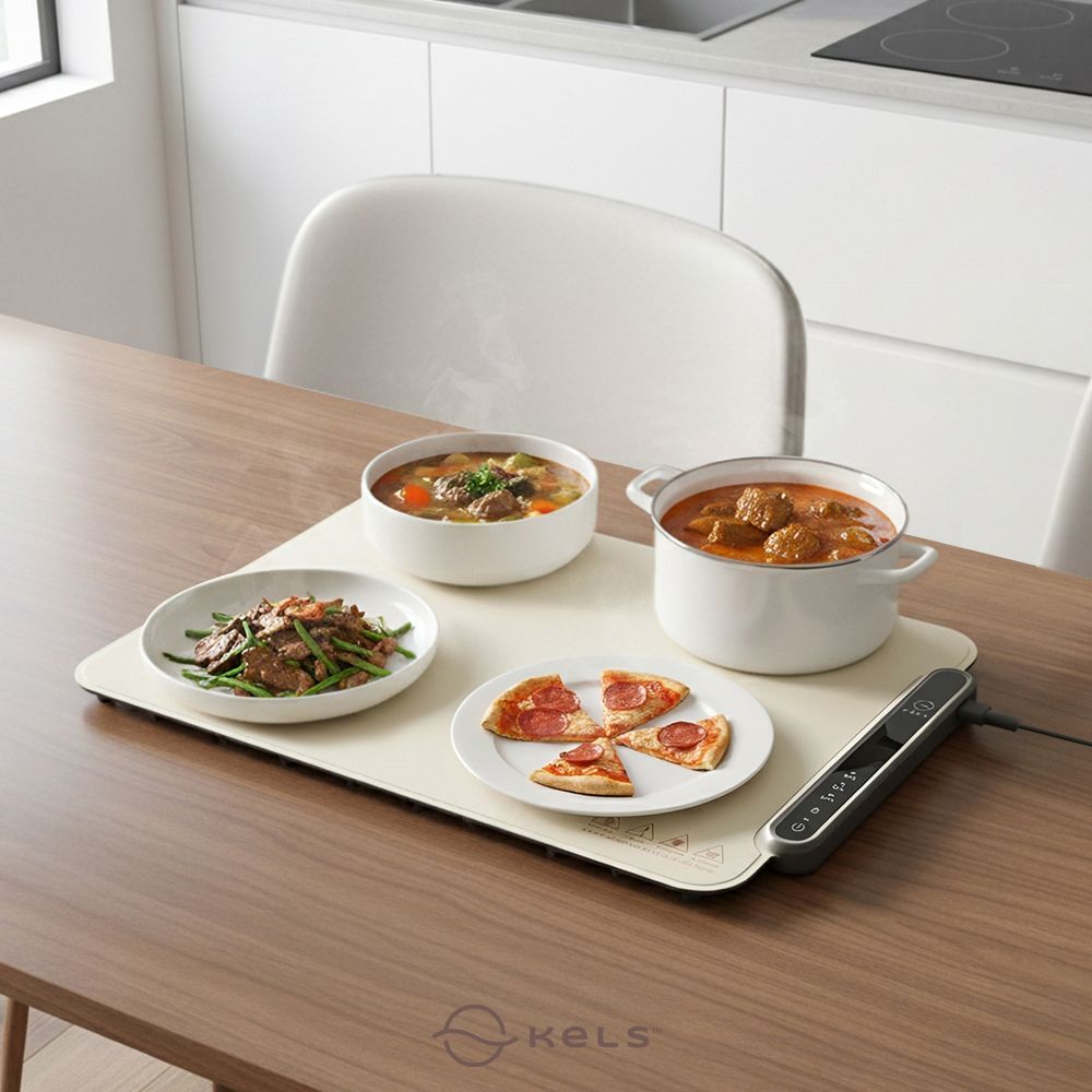 Kels Walden Alas Pemanas Rectangle - Krem Mat Warmer Stainless Steel Perlengkapan Dapur Pemanas Hida