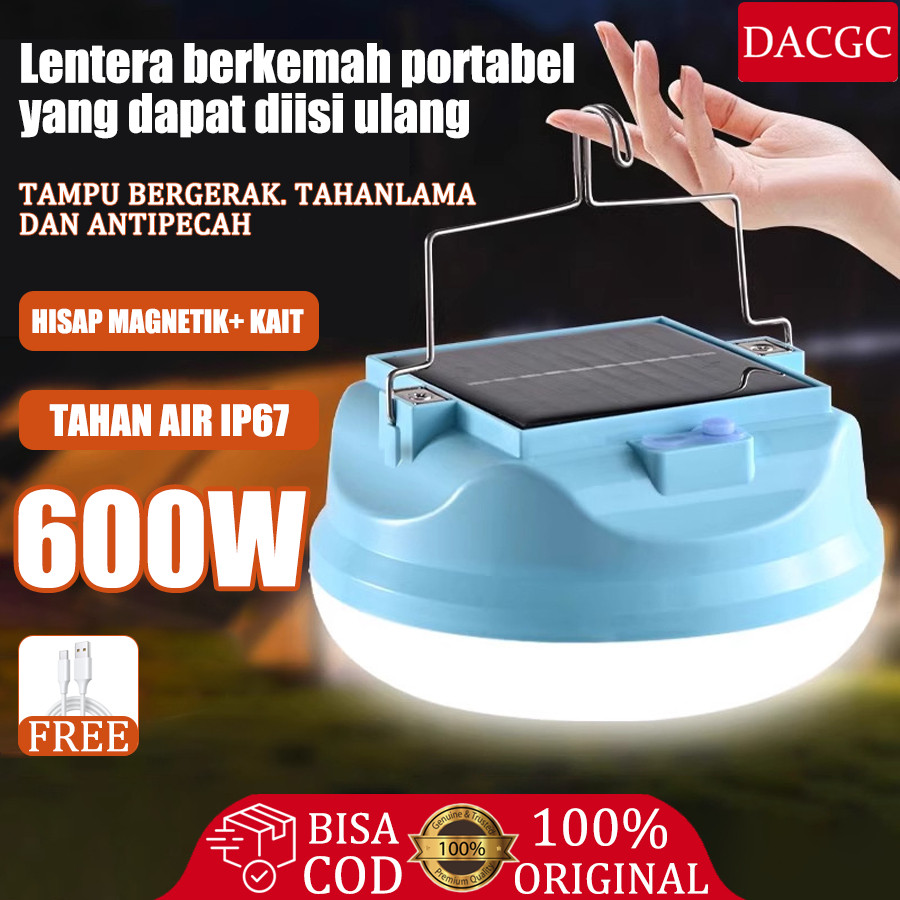 [COD] Lampu tenaga surya outdoor lampu emergency tahan 24 jam IP67 Tahan Air Tenaga surya lampu emer