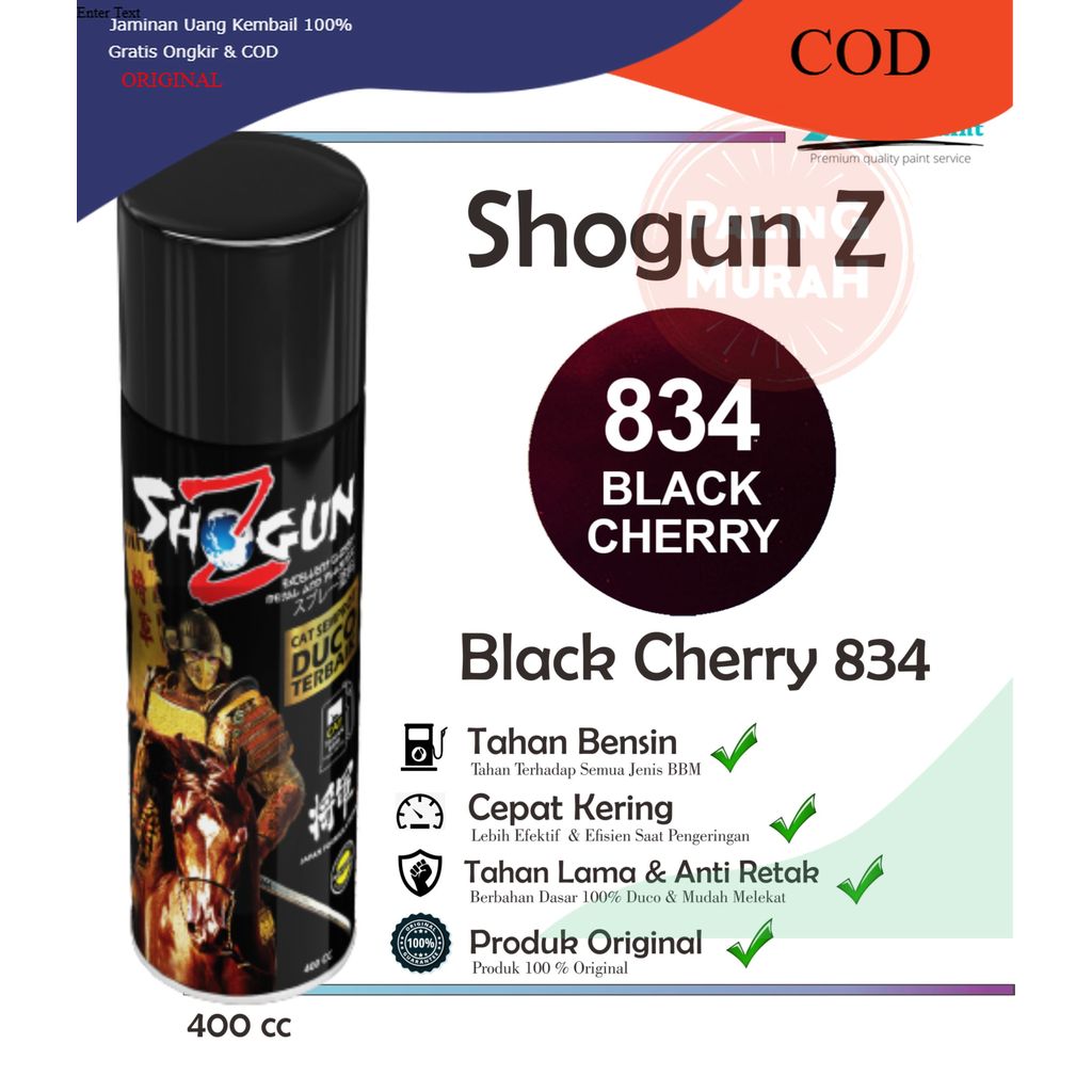 Cat Semprot Xiralic Shogun Z Black Cherry 834 - Cat Motor Dark Series Merah Xiralic