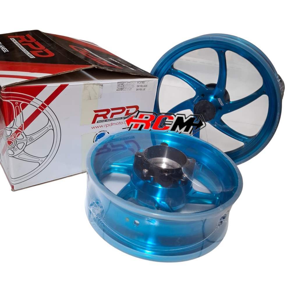 1 SET VELK VELEG VELG PELEK DEPAN BELAKANG 250X14 400X13 CNC CASTING SET SKYBLADE FOR PCX 160 SKY BL