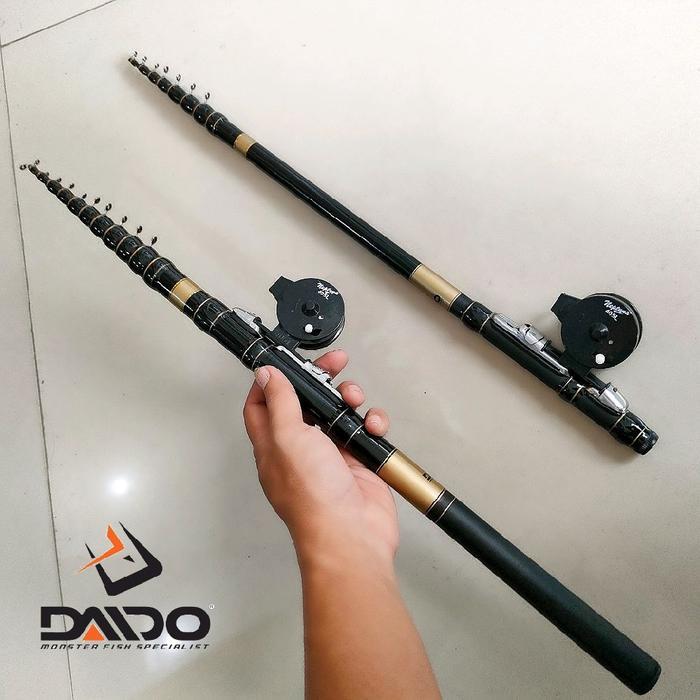 Joran Tegek Kolong Daido zoom black 360 + Bonus reel - 180cm
