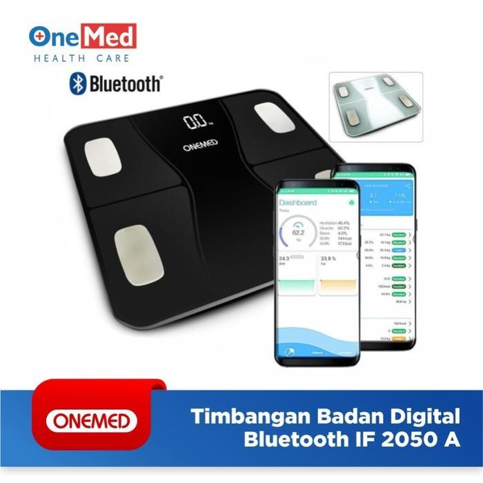 ONEMED IF2050 Timbangan Badan Digital Body Fat Bluetooth 180kg Kaca Tempered 6mm