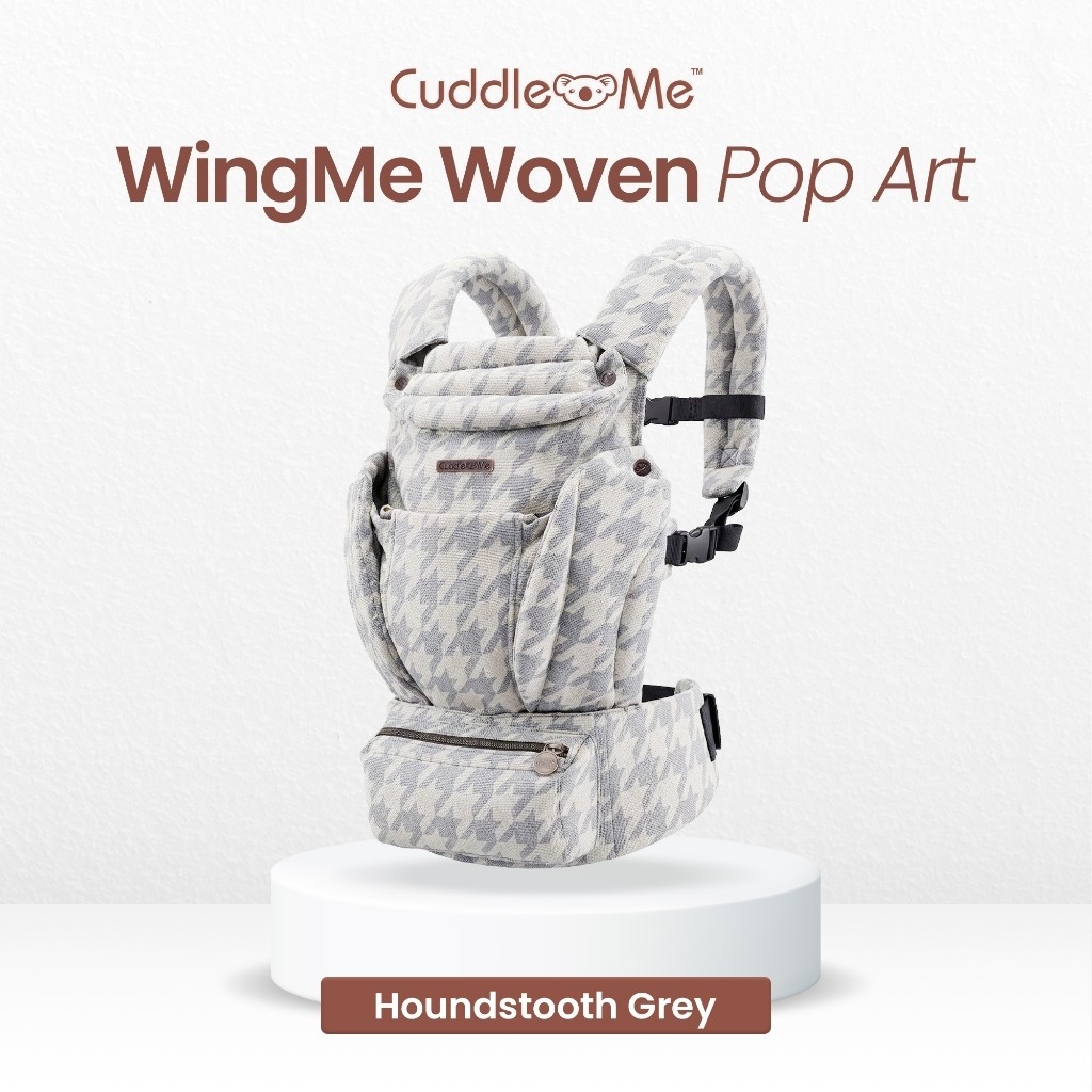 CUDDLEME-WINGME POP ART HOUNDSTOOTH - GREY