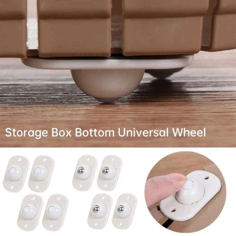 4Pcs/set Self Adhesive Caster Wheel 360 Swivel Mini Mute Furniture Casters Home Office Heavy Duty Mo