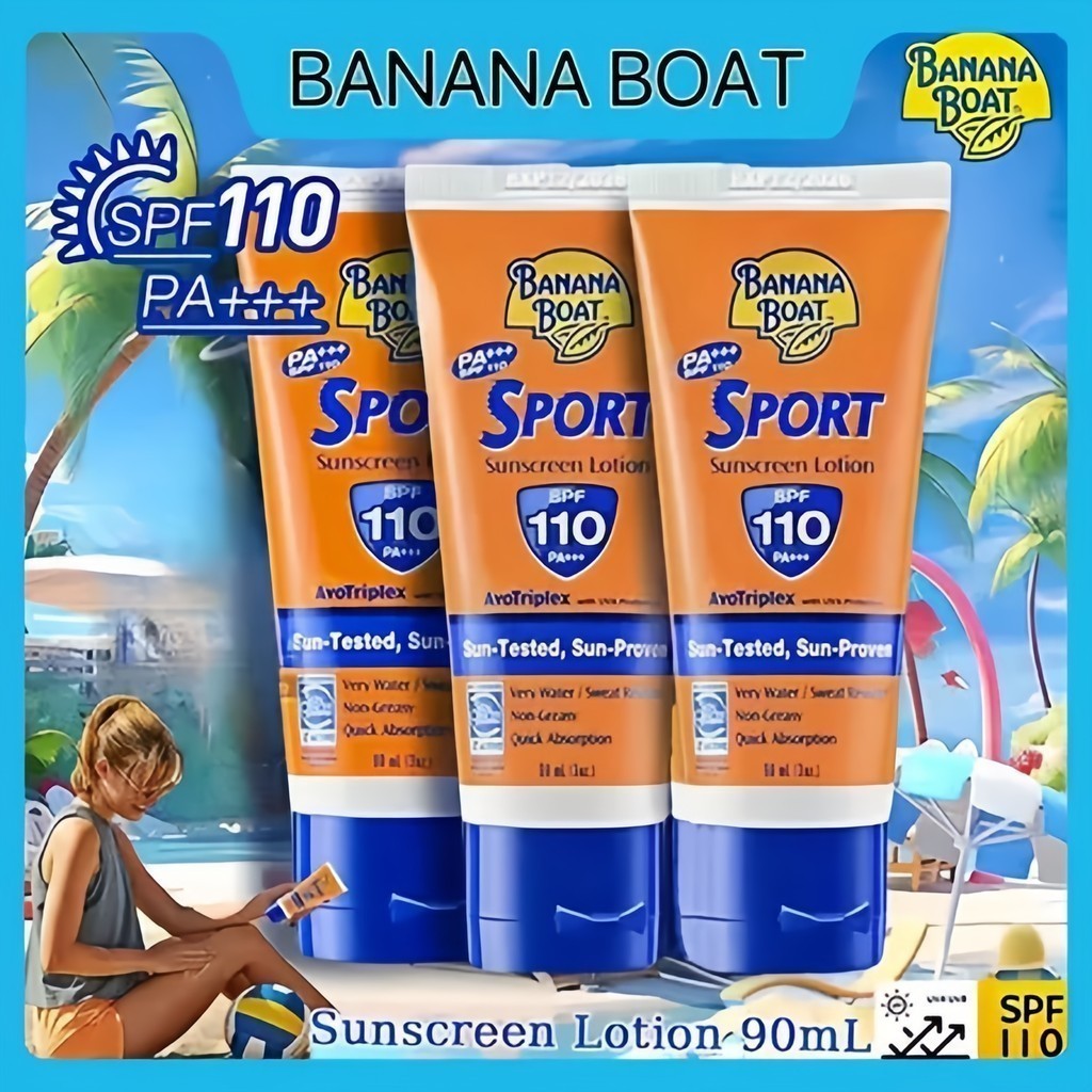 [COD] Banana Boat Sport Sunscreen SPF 110 PA+++ 90ml /Sunblock/Banana Boat Sport Sunscreen Lotion