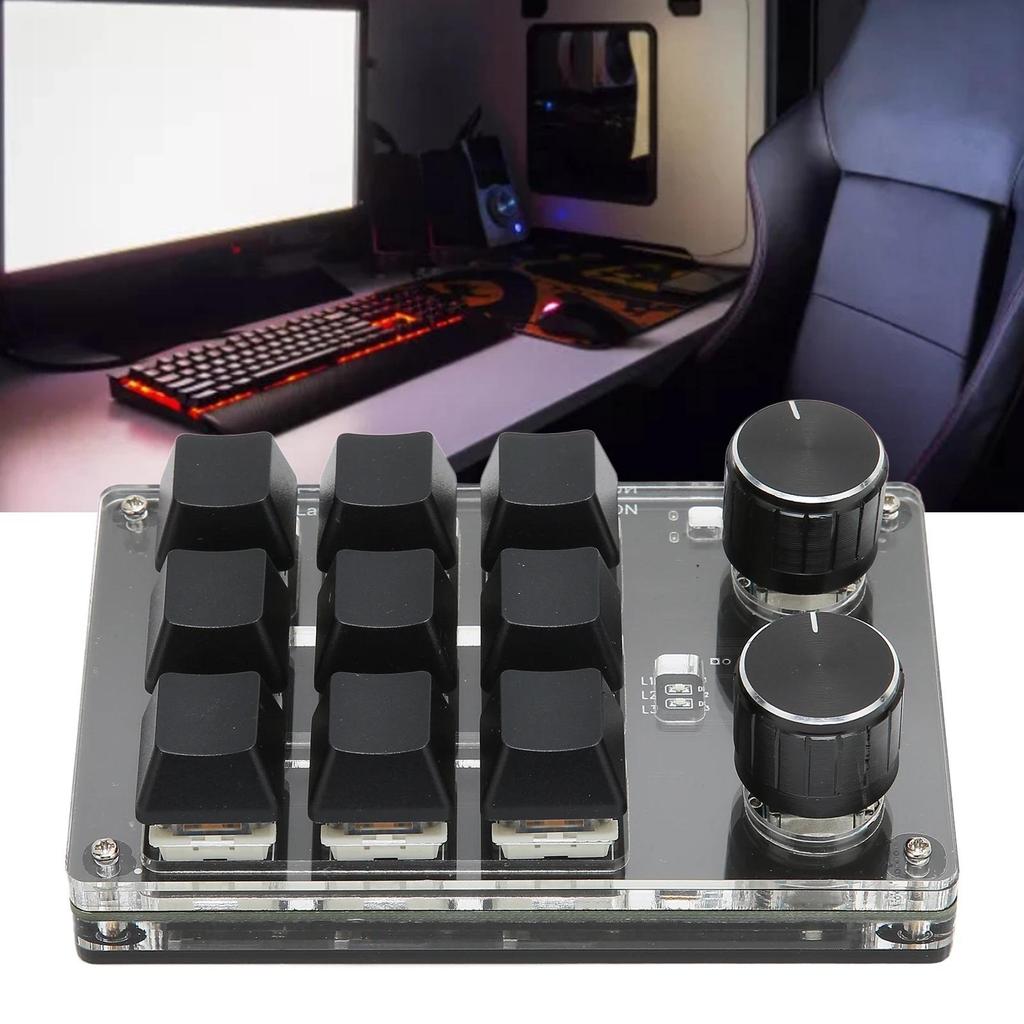 Meanical Gaming Keypad 9 Keys 2 Knob Small USB Wireless Dual Mode OSU Keypad Y Programmable Keyboard
