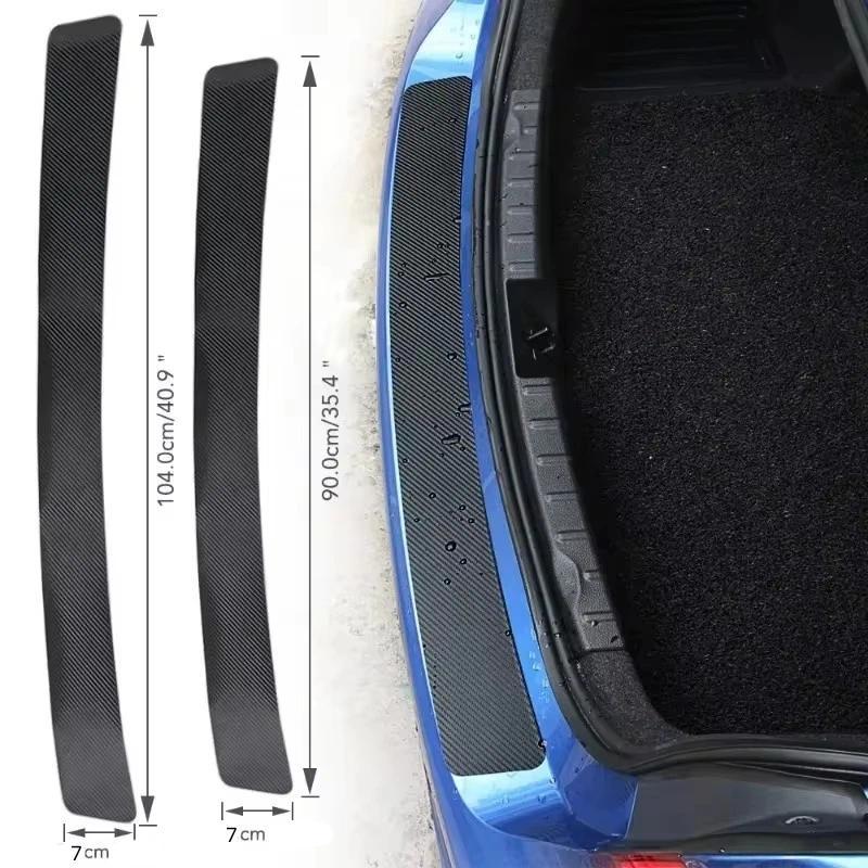 3D carbon fiber sticker Car threshold protective film Scrat resistant waterproof matte black sticker