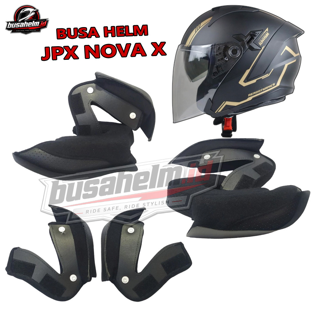 Busa Pipi Helm JPX Nova X V1 Size S M L | Cheekpad Helm JPX Nova X V1 | Spon Samping Half Face Empuk