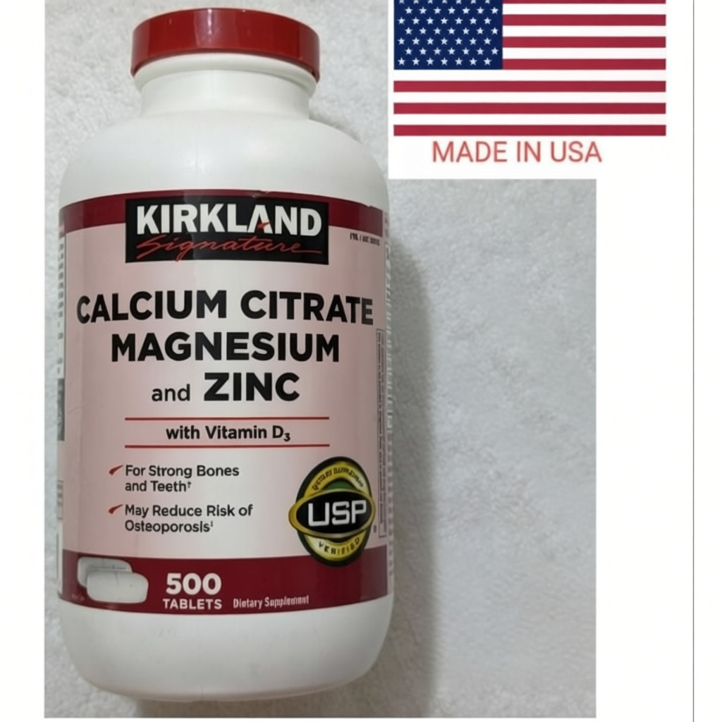 Kirkland Signature Calcium 600mg and Calcium Citrate Magnesium and Zinc with Vitamin D3