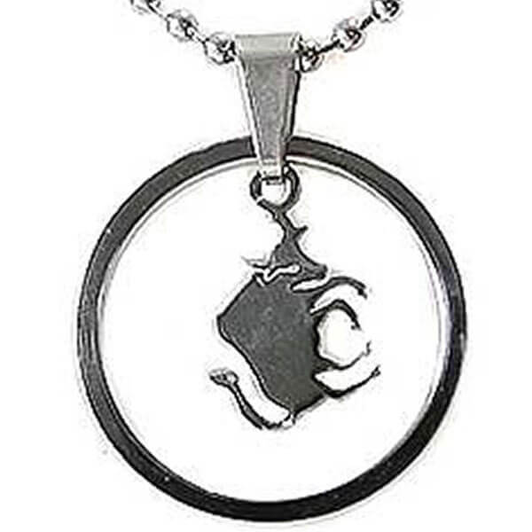 Kalung Circle Taurus zodiac fashion import steel titanium