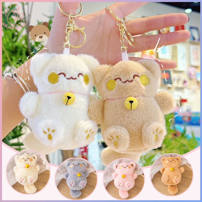 Keychain Cute Cat Gantungan Tas Boneka Kucing Gantungan Kunci Cute Boneka Kucing Dengan Bell