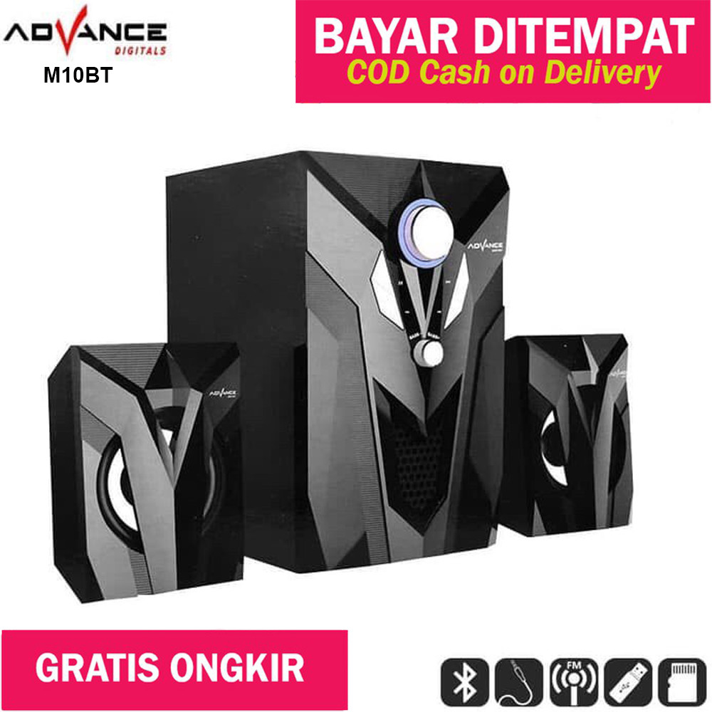 Speaker Aktif Super Bass Advance Bluetooth M10 BT With Speaker Active Subwoofer Speaker Bluetooth Fu