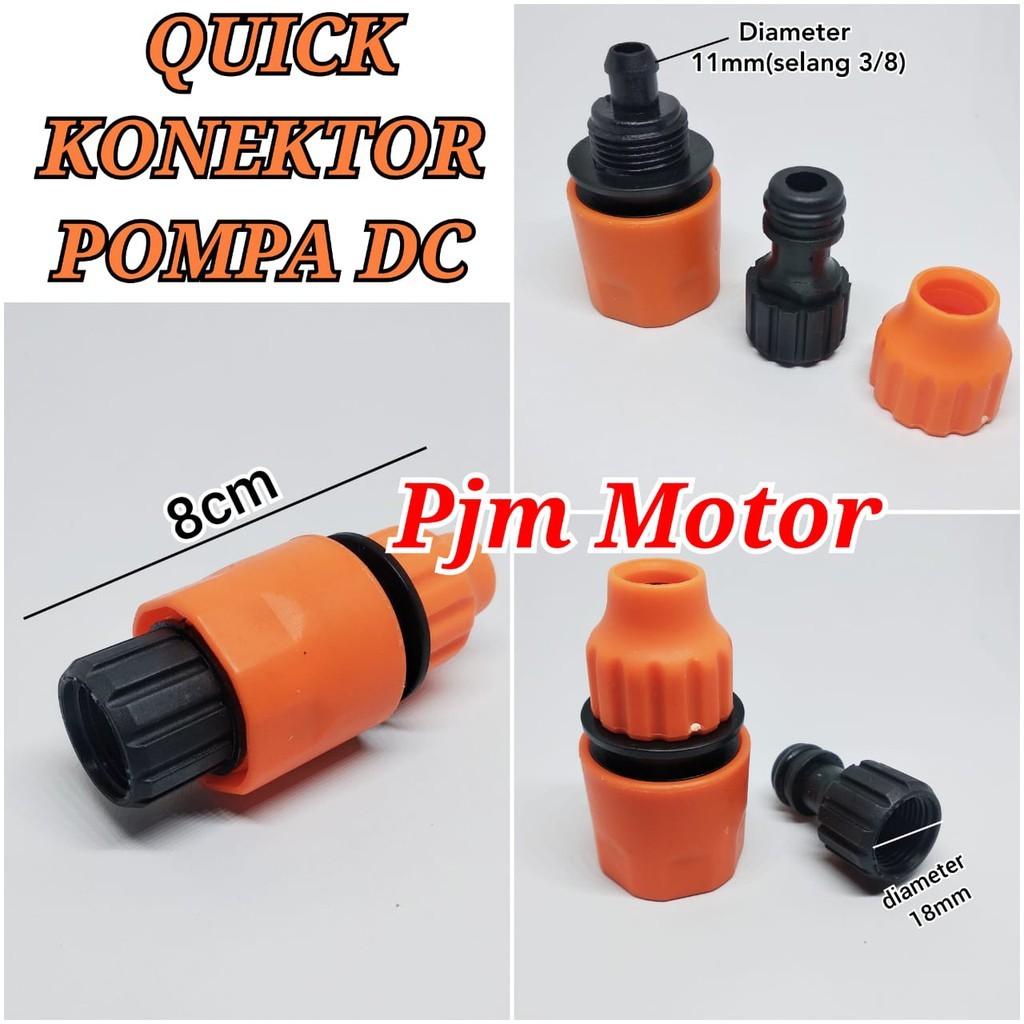 konektor drat klik conector nepel selang pompa hama cucian steam 12v ac dc mini jet cleaner orange