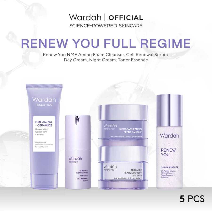 Wardah Paket Skincare Paket Lengkap All Series | Lightening | Renew You | Crystal Secret | Acnederm