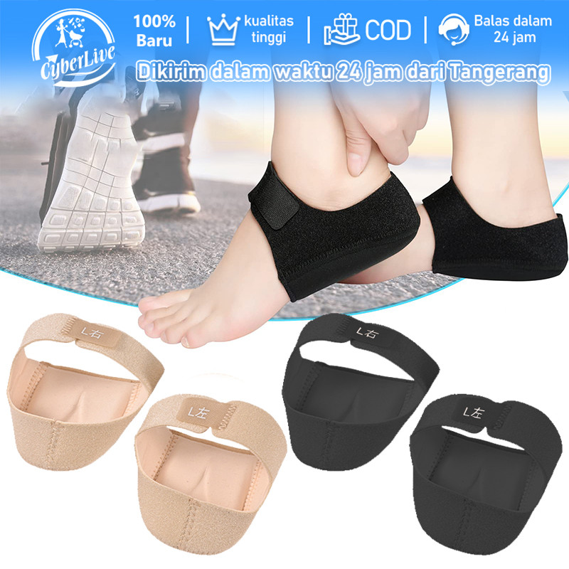 Isi 2 Bantalan Tumit Silikon Plantar Fasciitis Pelindung Anti Lecet Untuk Sepatu Dan Sandal