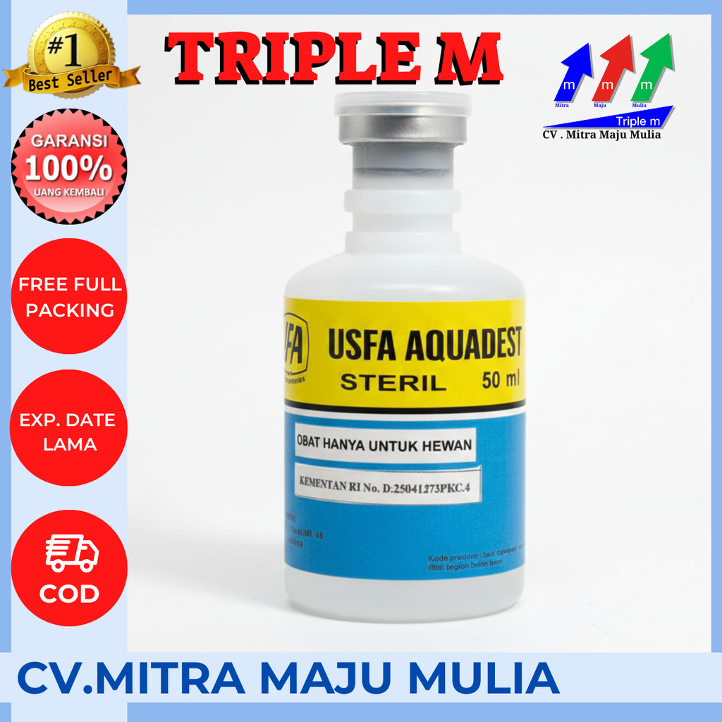 USFA AQUADEST 50ml - Aquades Air Streril