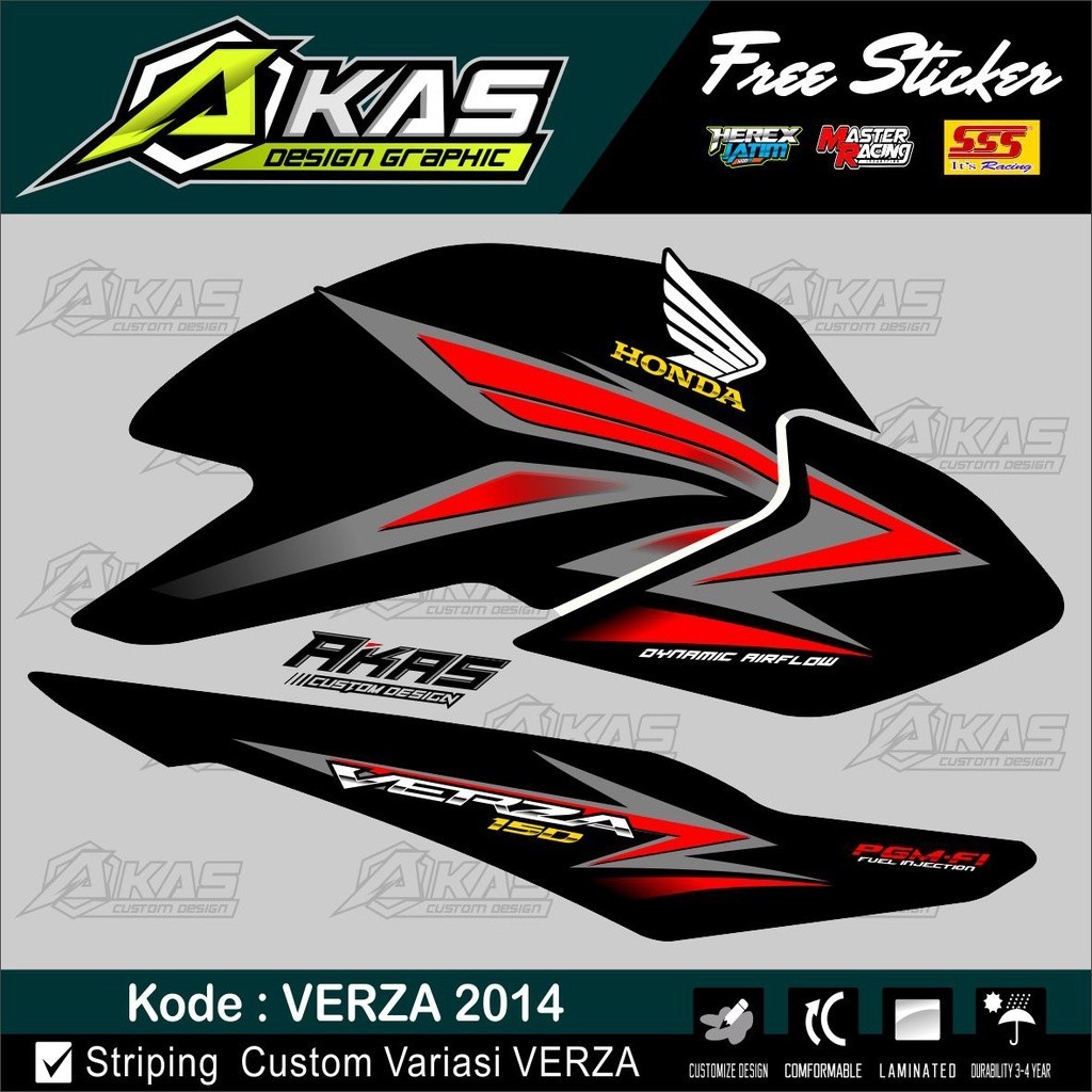 Striping Verza 2014 Variasi Custom Sticker Verza HOLOGRAM murah Kode VR02