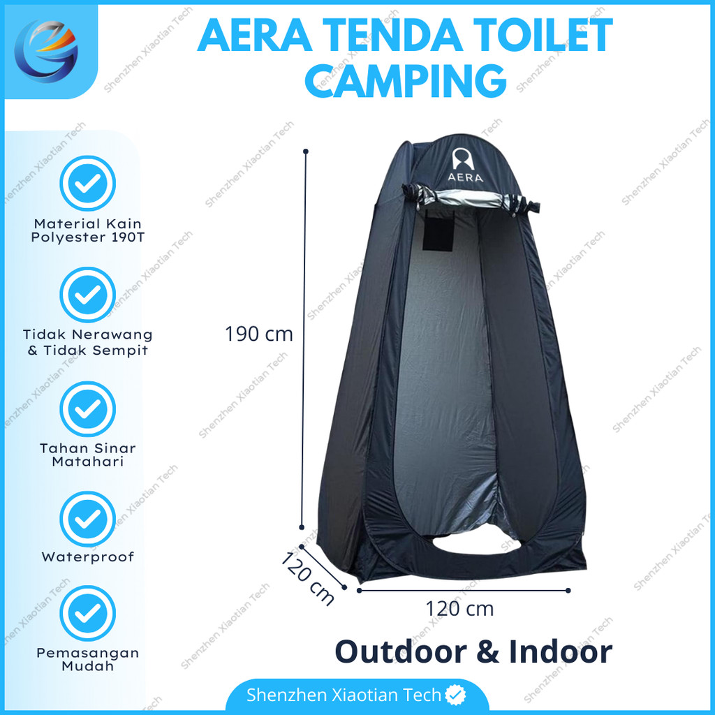AERA Tenda Toilet Camping Portable | Tenda Lipat Ruang Mandi Ganti Baju | Tenda Toilet Otomatis