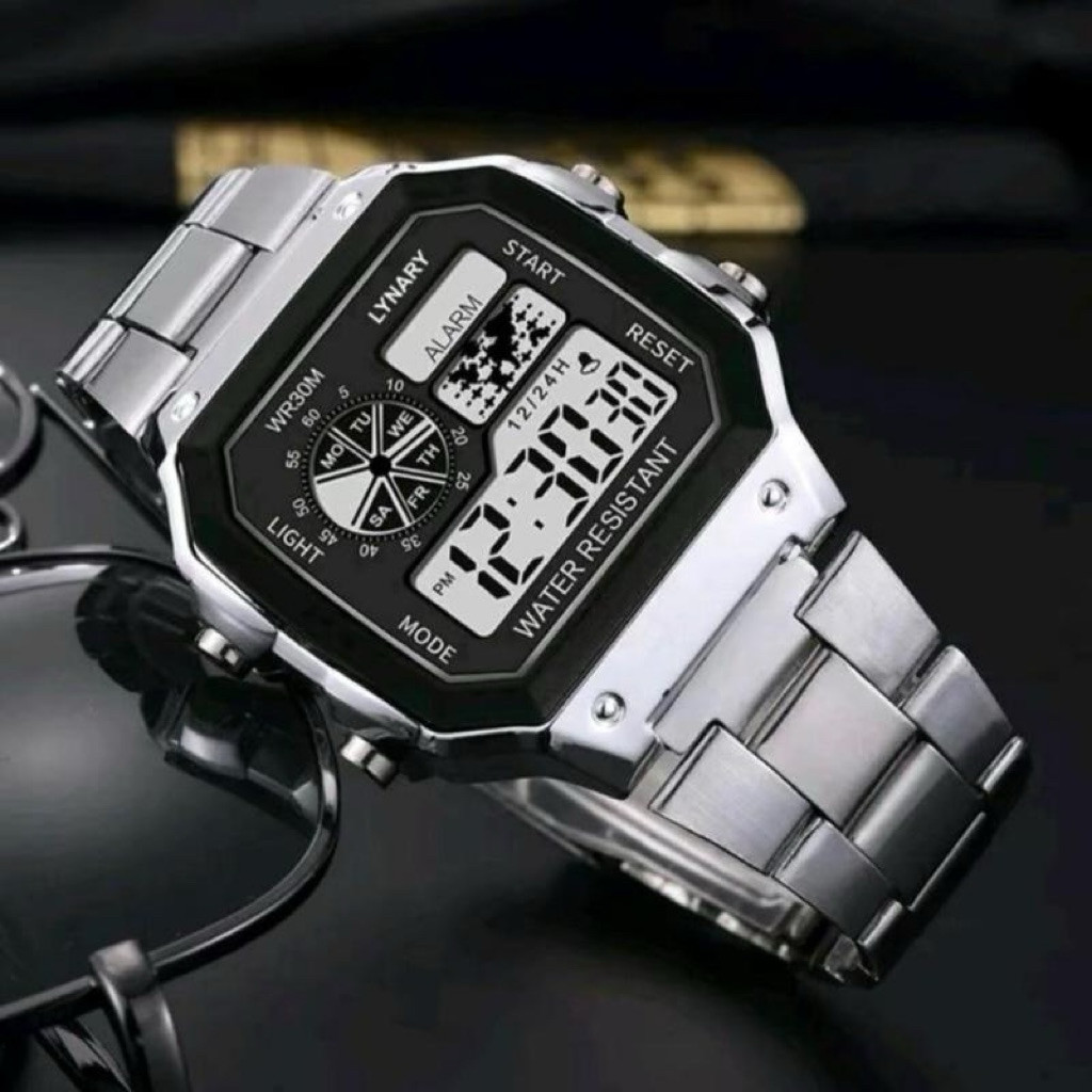 Jam tangan pria olahraga keren dan elegan