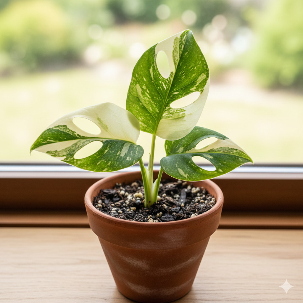Bibit Janda Bolong Variegata (Monstera Adansonii Varigata) Asli - Koleksi Langka - Monstera Adansoni