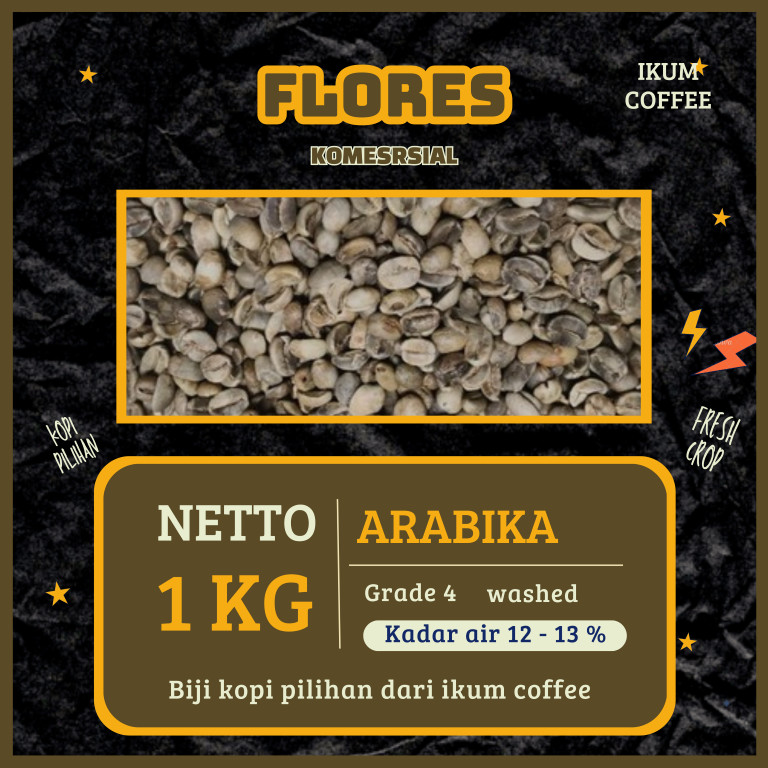 green Bean / biji kopi Arabika Flores - Commercial 1kg