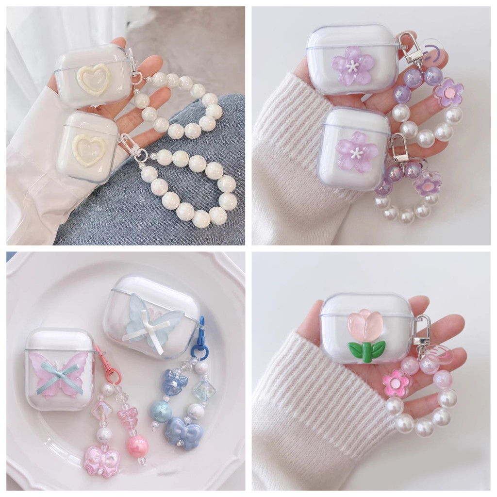 luxury lace flower case For Realme Buds Air 6 Pro /Buds Air5 Pro Transparent Silicone Earphone Cover