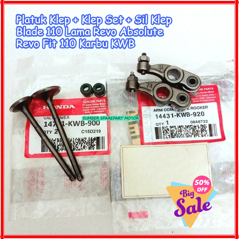 READY Platuk Klep + Klep Set + Sil Klep Blade 110 Lama Revo Absolute Revo Fit 110 Karbu KWB